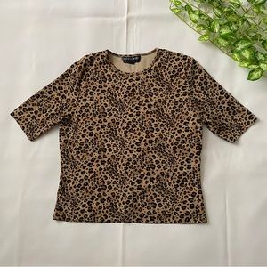 Vintage Animal Print Crewneck Tee